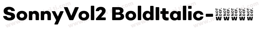SonnyVol2 BoldItalic字体转换